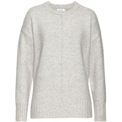 Lascana Rundhalspullover Damen Grau Meliert Gr.44/46 Lascana Rundhalspullover Damen Grau Meliert Gr.44/46