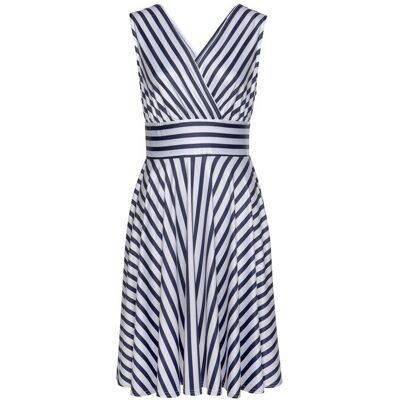 Lascana Sommerkleid Damen Marine-Weiß-Gestreift Gr.40 Lascana Sommerkleid Damen Marine-Weiß-Gestreift Gr.40