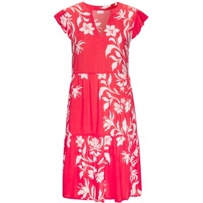 Lascana Sommerkleid Damen Rot-Weiß Bedruckt Gr.34 Lascana Sommerkleid Damen Rot-Weiß Bedruckt Gr.34