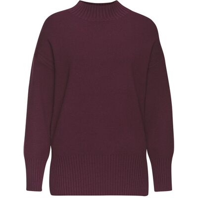 Lascana Stehkragenpullover Damen Burgunder Gr.32/34 Lascana Stehkragenpullover Damen Burgunder Gr.32/34