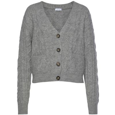 Lascana Strickjacke Damen Grau-Meliert Gr.32/34 Lascana Strickjacke Damen Grau-Meliert Gr.32/34
