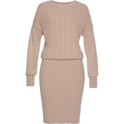 Lascana Strickkleid Damen Beige Gr.40 Lascana Strickkleid Damen Beige Gr.40
