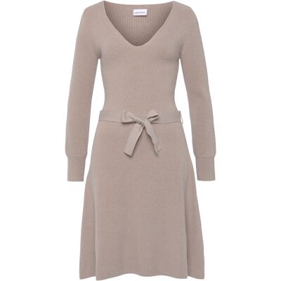 Lascana Strickkleid Damen Beige Meliert Gr.36 Lascana Strickkleid Damen Beige Meliert Gr.36