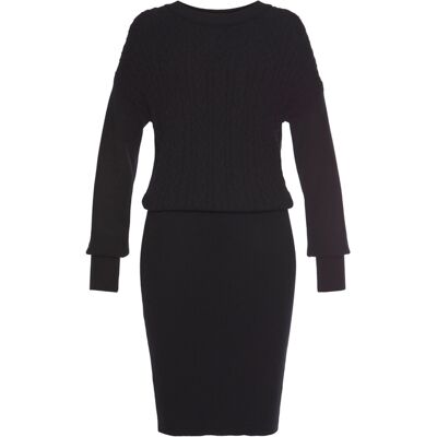 Lascana Strickkleid Damen Schwarz Gr.38 Lascana Strickkleid Damen Schwarz Gr.38