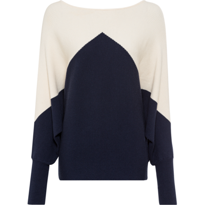 Lascana Strickpullover Damen Creme-Marine Gr.40/42 Lascana Strickpullover Damen Creme-Marine Gr.40/42