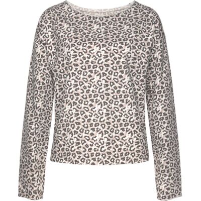 Lascana Sweatshirt Damen Beige-Schwarz Gr.32/34 Lascana Sweatshirt Damen Beige-Schwarz Gr.32/34