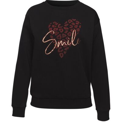 LASCANA Schwarzes Casual Lounge-Sweatshirt - Pullover LASCANA Schwarzes Casual Lounge-Sweatshirt - Pullover