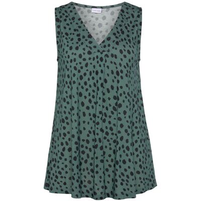 Lascana Tanktop Damen Grün-Schwarz Bedruckt Gr.36/38 Lascana Tanktop Damen Grün-Schwarz Bedruckt Gr.36/38