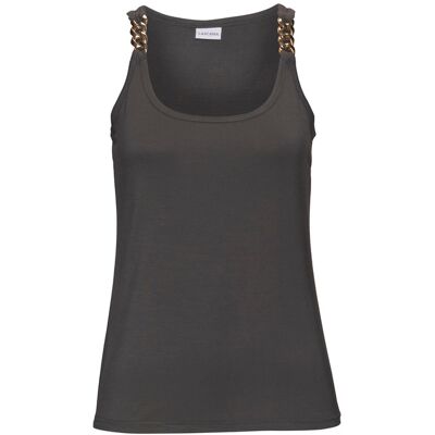 Lascana Tanktop Damen Khaki Gr.40/42 Lascana Tanktop Damen Khaki Gr.40/42