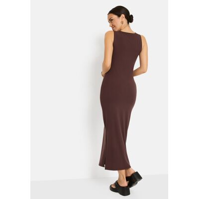Lscn By Lascana Maxikleid Damen Dunkelbraun Gr.44 Lscn By Lascana Maxikleid Damen Dunkelbraun Gr.44