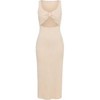 Lscn By Lascana Midikleid Damen Creme Gr.46 Lscn By Lascana Midikleid Damen Creme Gr.46