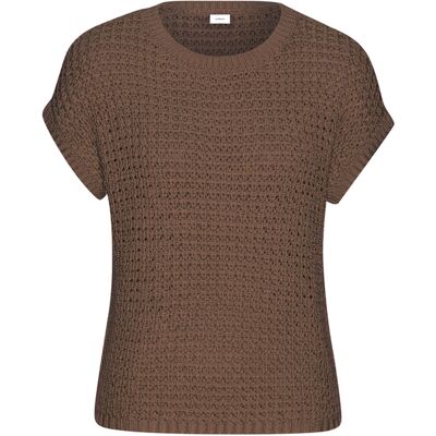 S.Oliver Kurzarmpullover Damen Taupe Gr.40/42 S.Oliver Kurzarmpullover Damen Taupe Gr.40/42