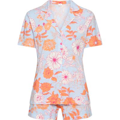 S.Oliver Damen Shorty Orange Geblümt Gr.48/50 S.Oliver Damen Shorty Orange Geblümt Gr.48/50