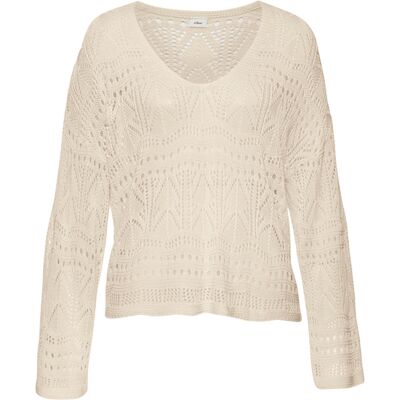 S.Oliver Strandpullover Damen Sand Gr.44/46 S.Oliver Strandpullover Damen Sand Gr.44/46