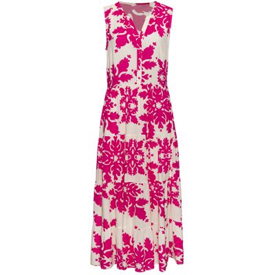 Vivance By Lascana Maxikleid Damen Creme-Berry Bedruckt Gr.40 Vivance By Lascana Maxikleid Damen Creme-Berry Bedruckt Gr.40