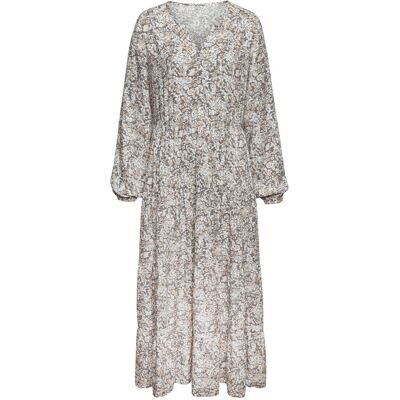 Vivance By Lascana Maxikleid Damen Grau-Beige Bedruckt Gr.44 Vivance By Lascana Maxikleid Damen Grau-Beige Bedruckt Gr.44
