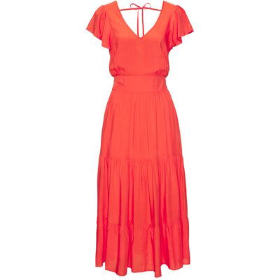 Vivance By Lascana Midikleid Damen Koralle Gr.38 Vivance By Lascana Midikleid Damen Koralle Gr.38