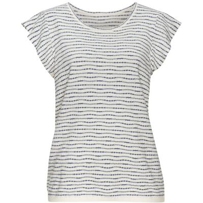 Vivance By Lascana Rundhalsshirt Damen Creme-Rauchblau Gr.44/46 Vivance By Lascana Rundhalsshirt Damen Creme-Rauchblau Gr.44/46