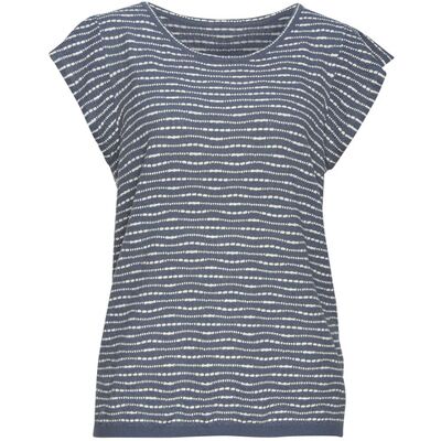 Vivance By Lascana Rundhalsshirt Damen Rauchblau-Creme Gr.48/50 Vivance By Lascana Rundhalsshirt Damen Rauchblau-Creme Gr.48/50