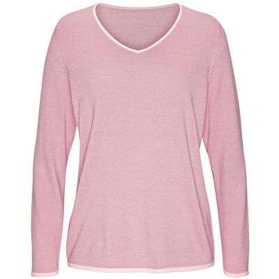 Vivance By Lascana V-Ausschnitt-Pullover Damen Mauve-Rosé Gr.44/46 Vivance By Lascana V-Ausschnitt-Pullover Damen Mauve-Rosé Gr.44/46