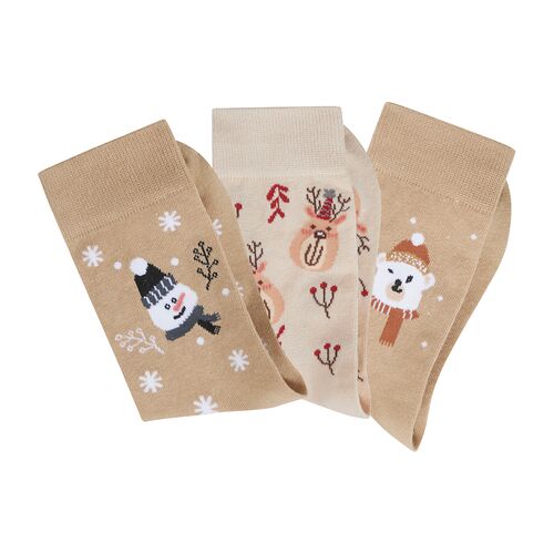 H.I.S Basicsocken Damen 2x Dunkel Beige, 1x Hell Beige Gr.39-42