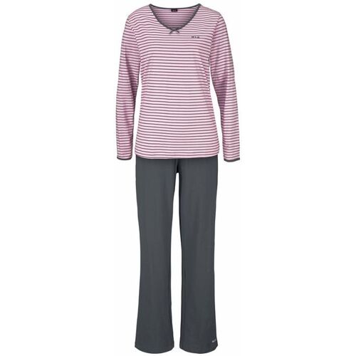 H.I.S Damen Pyjama Rosa-Anthrazit Gr.48/50