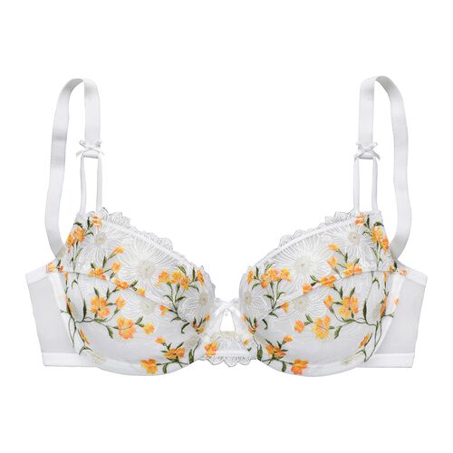 Lascana Bügel-Bh Damen Weiß-Orange Gr.100e