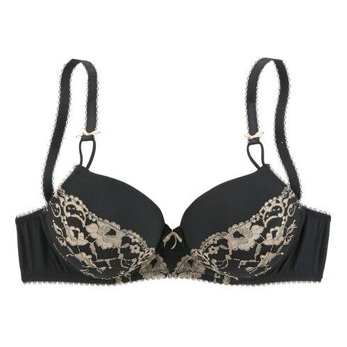 Lascana Schalen-Bh Damen Schwarz-Goldfarben Gr.80b