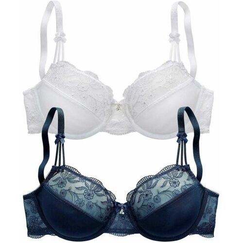 Nuance Bügel-Bh Damen Marine+weiß Gr.100e