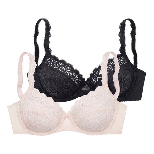 Petite Fleur Bügel-Bh Damen Puder+schwarz Gr.100e