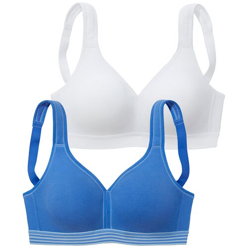 Petite Fleur Entlastungs-Bh Damen Blau+weiß Gr.110e