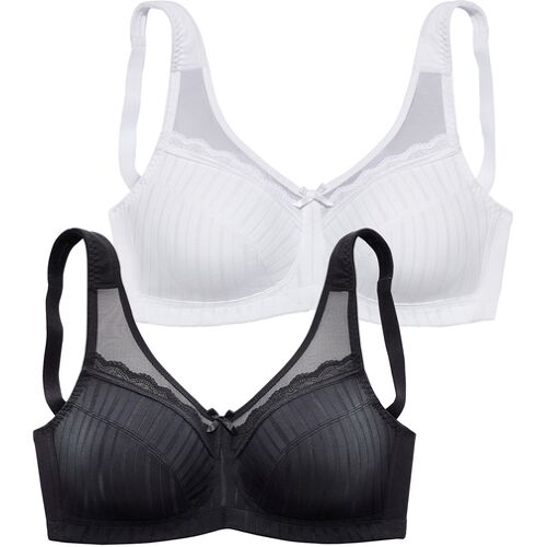 Petite Fleur Entlastungs-Bh Damen Schwarz+weiß Gr.90b
