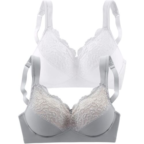 Petite Fleur Soft-Bh Damen Silber + Weiß Gr.80g