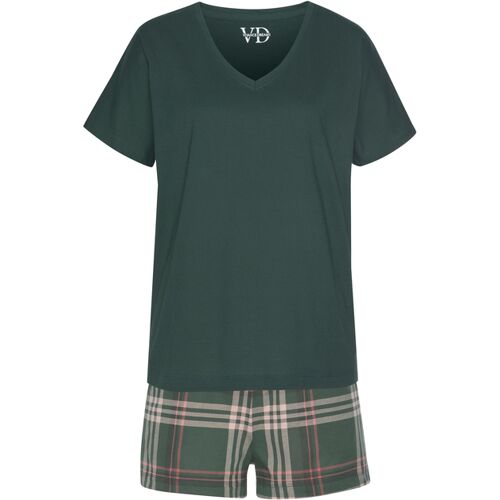 Vivance Dreams Damen Shorty Dunkelgrün-Kariert Gr.32/34