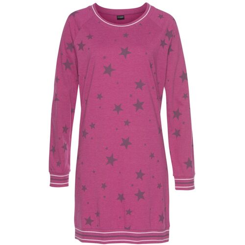 Vivance Dreams Damen Sleepshirt Bordeaux-Gemustert Gr.32/34