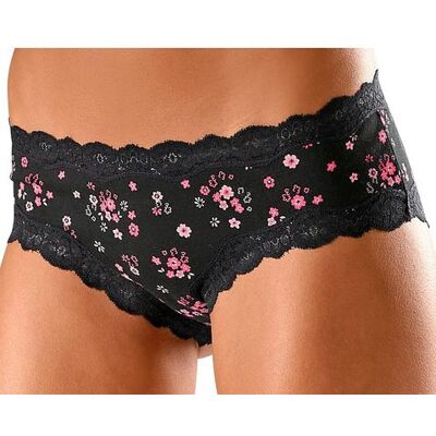 Buffalo Panty Damen Koralle-Geblümt, Petrol-Geblümt, Schwarz-Uni Gr.36/38 Buffalo Panty Damen Koralle-Geblümt, Petrol-Geblümt, Schwarz-Uni Gr.36/38