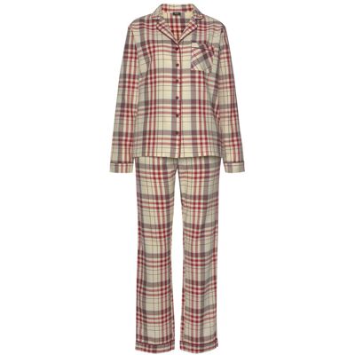 H.I.S Damen Pyjama Creme-Kariert Gr.32 H.I.S Damen Pyjama Creme-Kariert Gr.32
