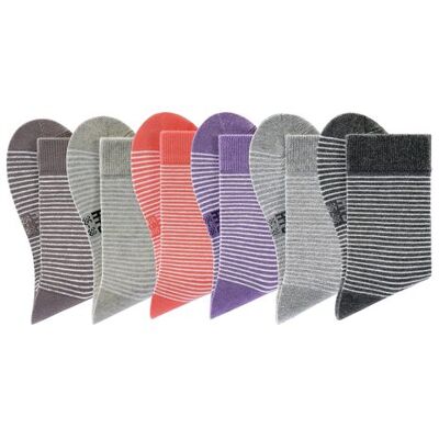 H.I.S Socken Damen 2x Grau-Meliert-Ecru, Hummer-Ecru, Beige-Meliert-Ecru, Lila-Meliert-Ecru, Taupe-Ecru Gr.39-42 H.I.S Socken Damen 2x Grau-Meliert-Ecru, Hummer-Ecru, Beige-Meliert-Ecru, Lila-Meliert-Ecru, Taupe-Ecru Gr.39-42