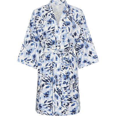 Lascana Damen Kimono Blau Geblümt Gr.32/34 Lascana Damen Kimono Blau Geblümt Gr.32/34