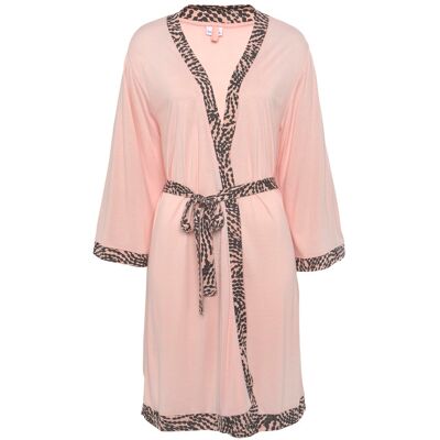 Lascana Damen Kimono Rosa Anthrazit Gemustert Gr.40/42 Lascana Damen Kimono Rosa Anthrazit Gemustert Gr.40/42