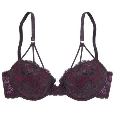 Lascana Push-Up-Bh Damen Pflaume-Beere Gr.75b Lascana Push-Up-Bh Damen Pflaume-Beere Gr.75b