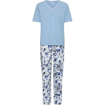 Lascana Damen Pyjama Blau/blau Geblümt Gr.44/46 Lascana Damen Pyjama Blau/blau Geblümt Gr.44/46