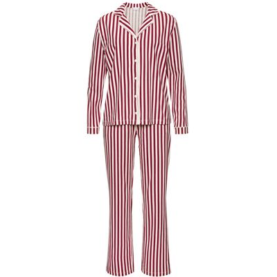 Lascana Damen Pyjama Rot-Weiß-Gestreift Gr.36/38 Lascana Damen Pyjama Rot-Weiß-Gestreift Gr.36/38