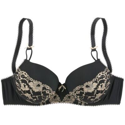 Lascana Schalen-Bh Damen Schwarz-Goldfarben Gr.90e Lascana Schalen-Bh Damen Schwarz-Goldfarben Gr.90e