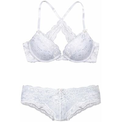 Lascana Set: Push-Up-Bh Damen Weiß Gr.75b Lascana Set: Push-Up-Bh Damen Weiß Gr.75b