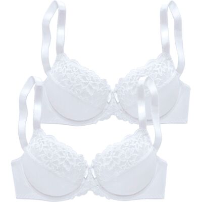 Petite Fleur By Lascana Bügel-Bh Damen 2xweiß Gr.100e Petite Fleur By Lascana Bügel-Bh Damen 2xweiß Gr.100e