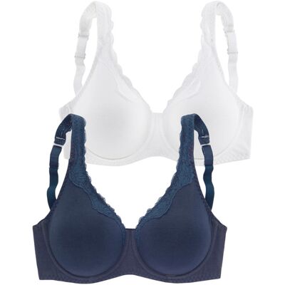 Petite Fleur By Lascana Bügel-Bh Damen Marine+weiß Gr.85b Petite Fleur By Lascana Bügel-Bh Damen Marine+weiß Gr.85b