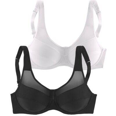 Petite Fleur By Lascana Bügel-Bh Damen Schwarz+weiß Gr.95b Petite Fleur By Lascana Bügel-Bh Damen Schwarz+weiß Gr.95b