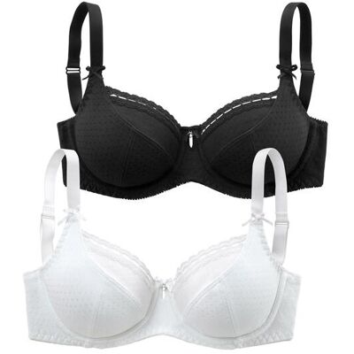 Petite Fleur By Lascana Bügel-Bh Damen Weiß+schwarz Gr.90e Petite Fleur By Lascana Bügel-Bh Damen Weiß+schwarz Gr.90e