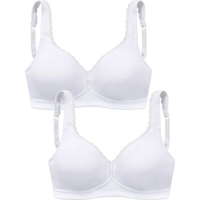 Petite Fleur By Lascana Entlastungs-Bh Damen 2x Weiß Gr.95d Petite Fleur By Lascana Entlastungs-Bh Damen 2x Weiß Gr.95d
